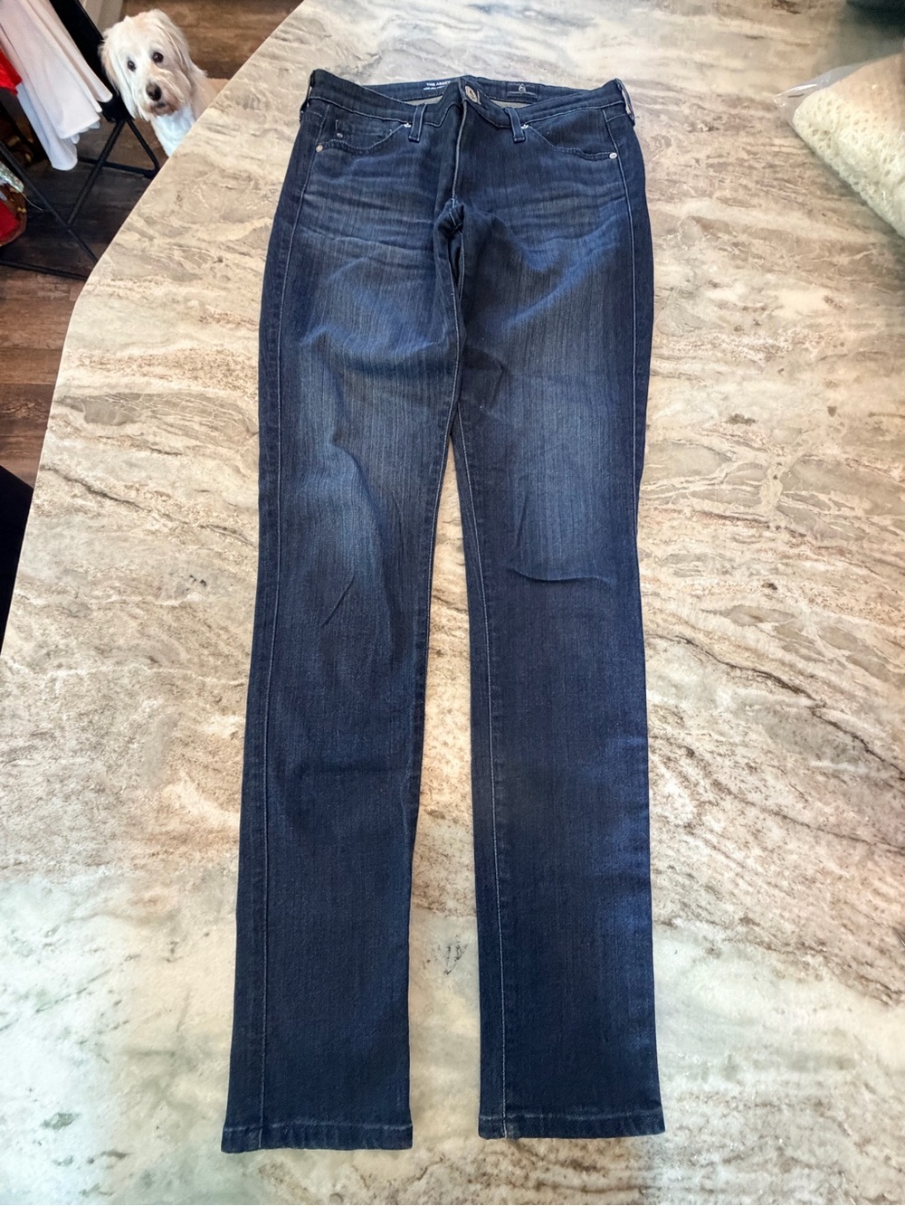 AG The Abbey Super Skinny Jeans Size 27R Dark Wash Mid Rise Stretch Denim